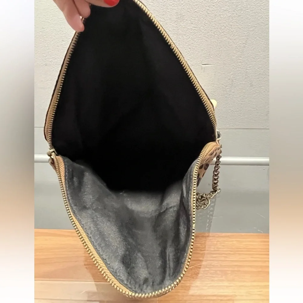 J Crew Leopard Print Chain Strap Clutch - Picture 7 of 8